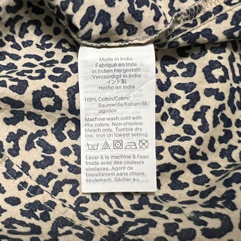 J. Crew Cotton Shirt in Signature Fit Button Down Blouse Leopard Size Medium - Picture 5 of 5